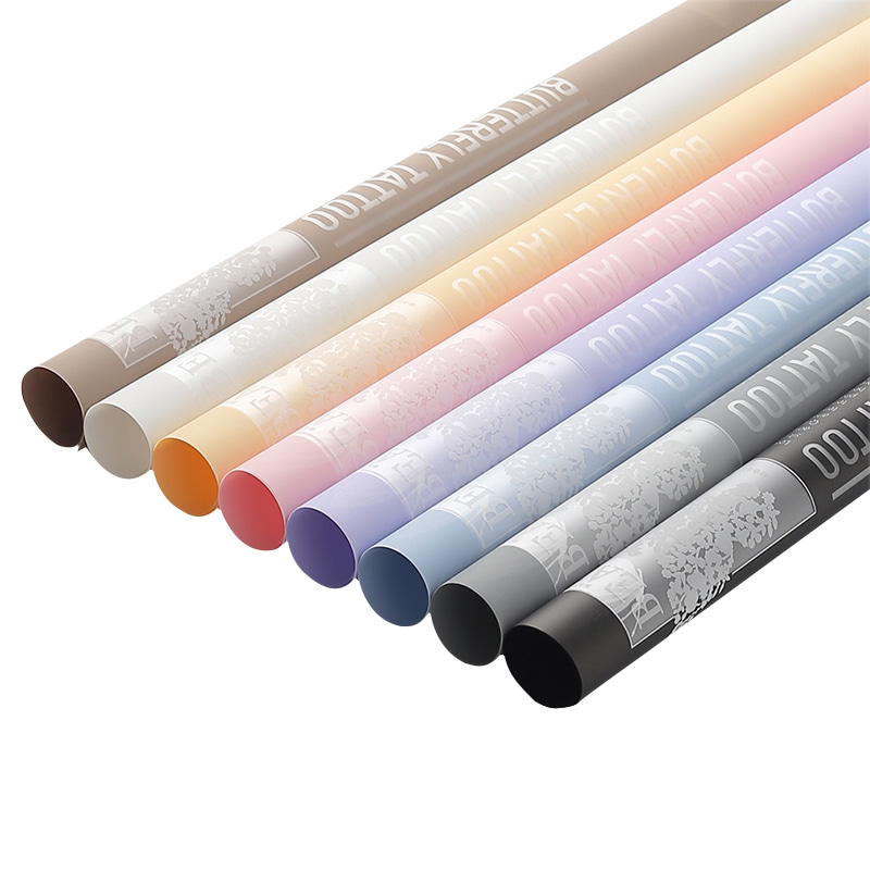 MYHC-14 蝶柄不透明マットフラワー包装紙