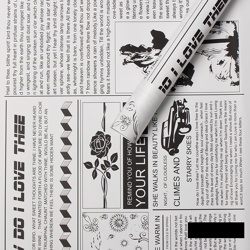 MYHC-21 レトロ新聞風牛革花包装紙