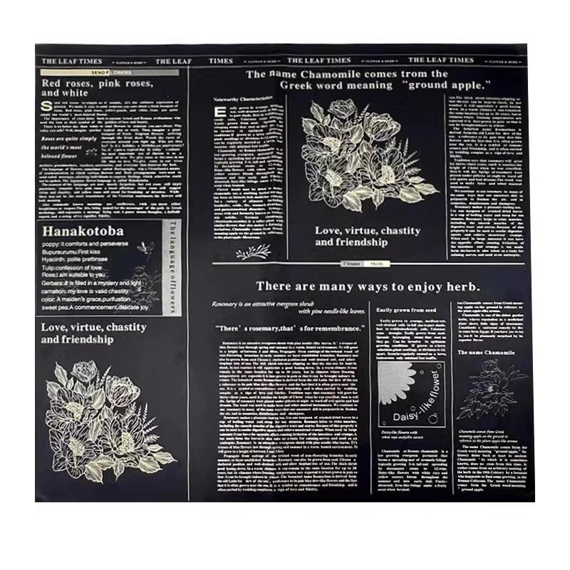 MYHC-52 ハーブゴールデンライトマットフィルム 57×57cm (±2cm) プラスチックフラワー包装フィルム