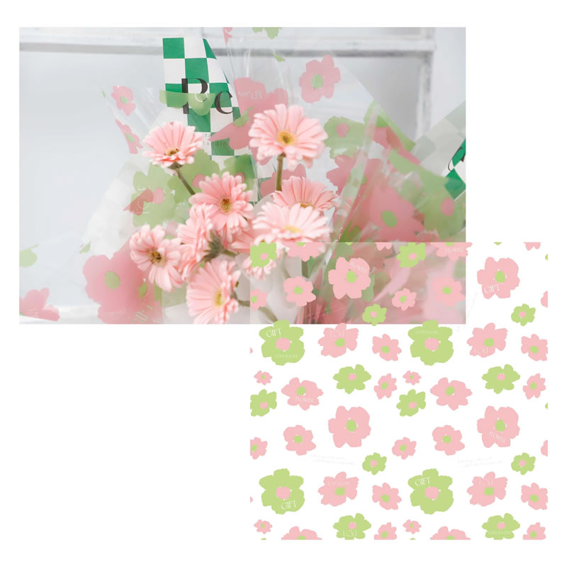 58x58cm 防水プラスチック花ラップロール