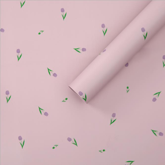 芸術的な言葉が描かれた花束の厚い包装紙