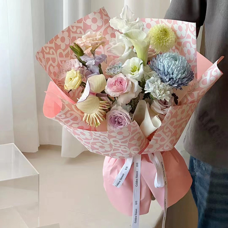 マットフィルム花柄フラワー包装紙