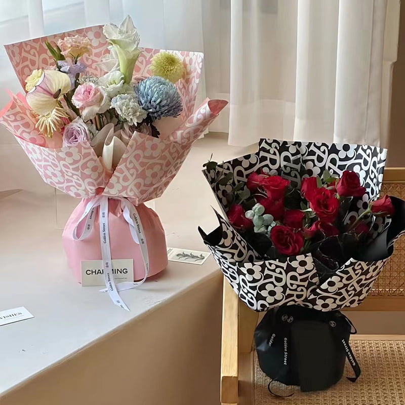 マットフィルム花柄フラワー包装紙