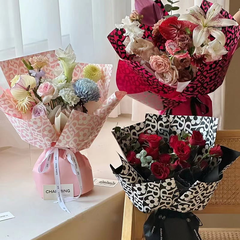 マットフィルム花柄フラワー包装紙