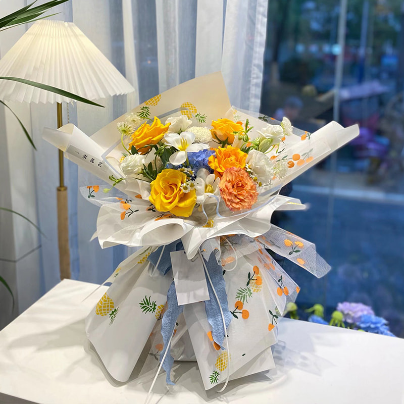 防曇・防湿性のプラスチック製花束包装フィルム
