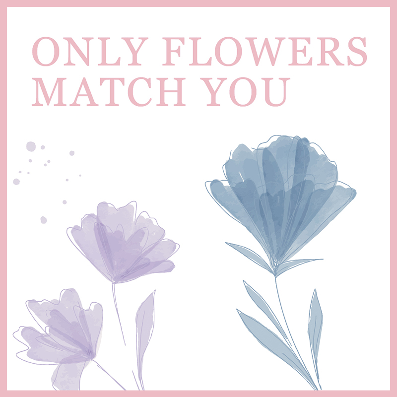 英語プリントの花柄包装紙