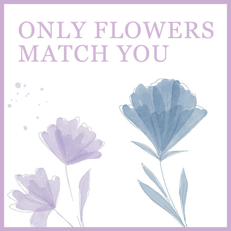 英語プリントの花柄包装紙