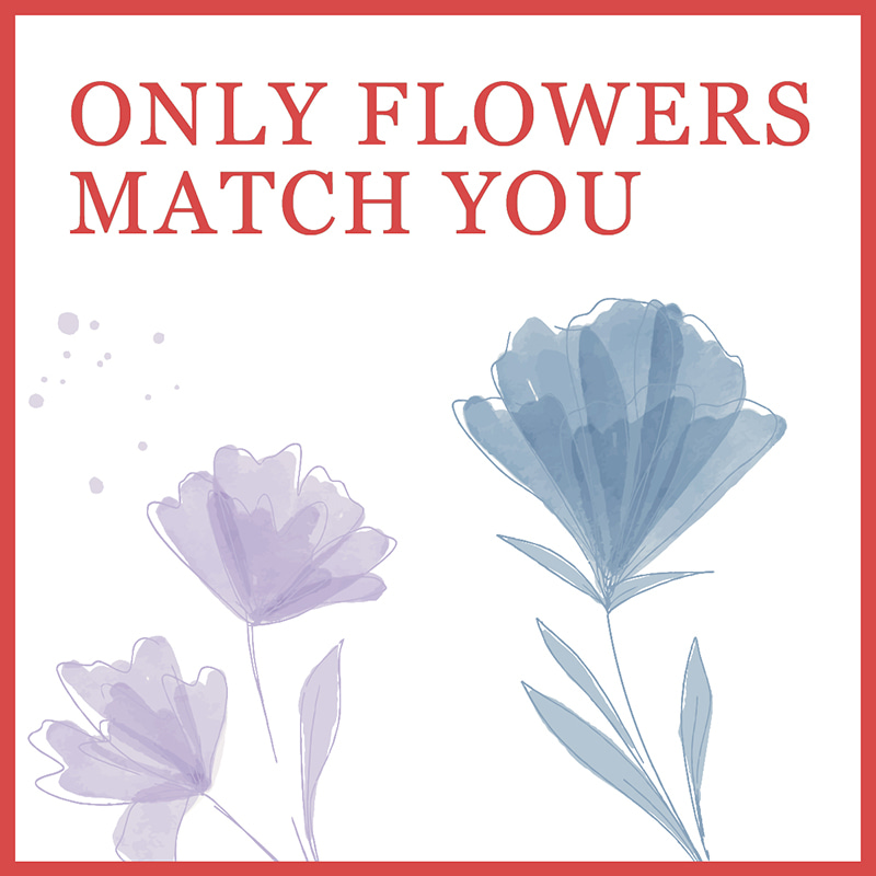 英語プリントの花柄包装紙