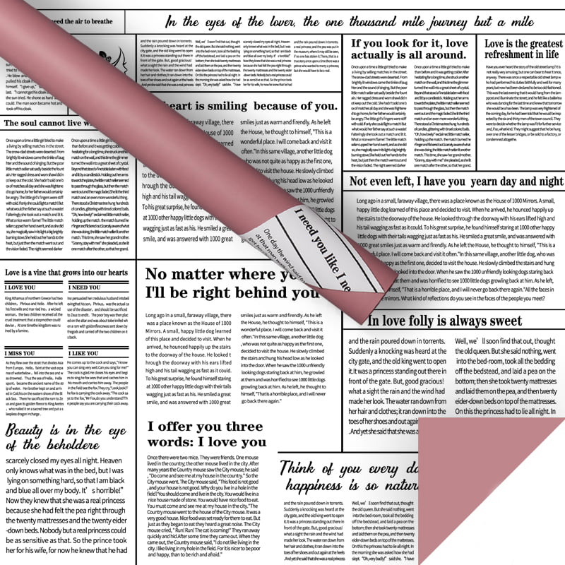 英字新聞フラワー包装紙