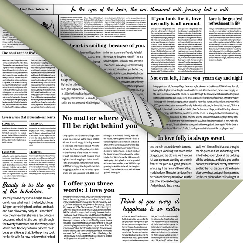 英字新聞フラワー包装紙