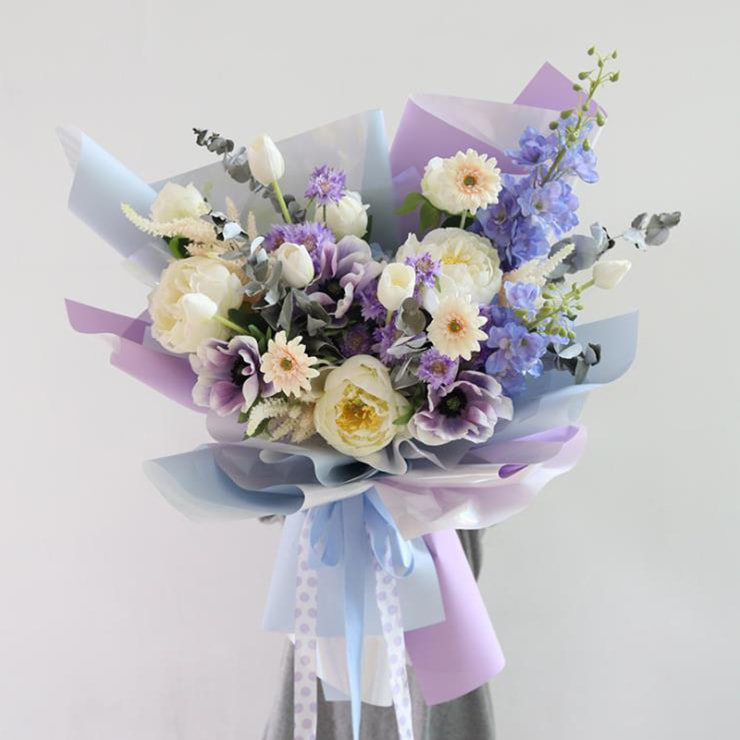 キャンディー色の花束包装紙ファンタジー金メッキ