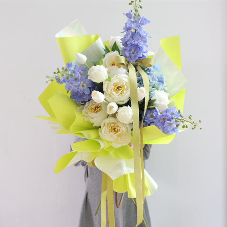 キャンディー色の花束包装紙ファンタジー金メッキ