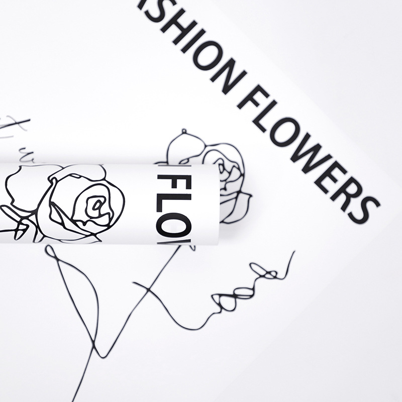 Flower Love-Bouquet バラ柄包装紙